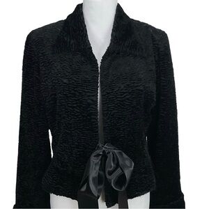 JS Signature Black Crushed Velour Jacket Size M